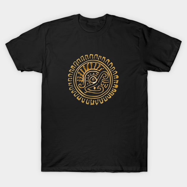 Aztec Golden Eagle T-Shirt by Erno